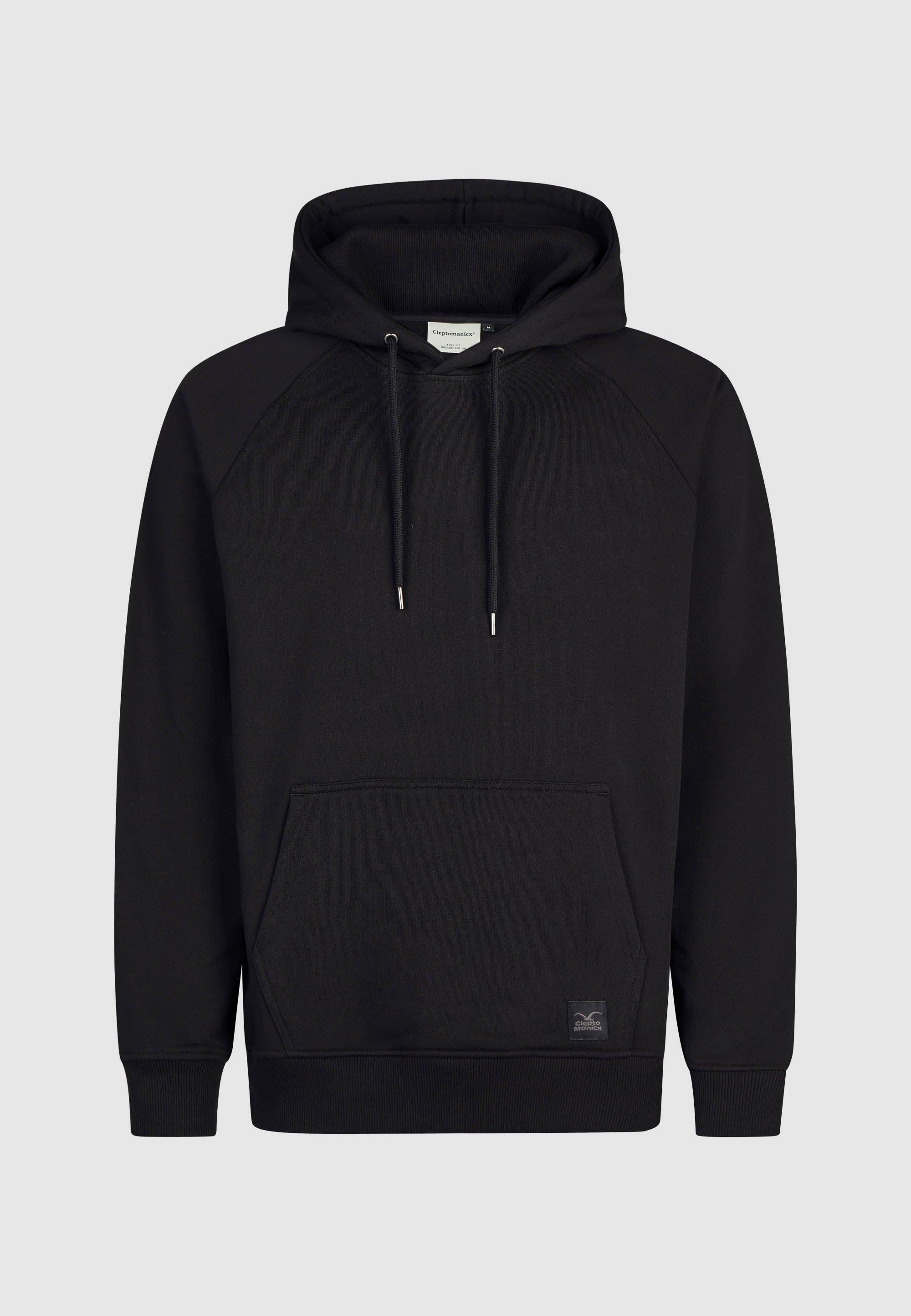 Cleptomanicx Mask Boxy Hooded Black Sweat Herren schwarz